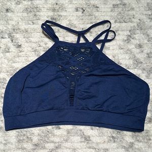 Victorias Secret high neck blue bralette small